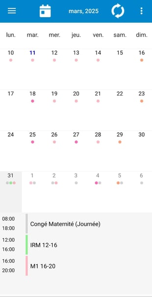EU month view
