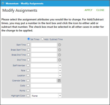 bulk assignment